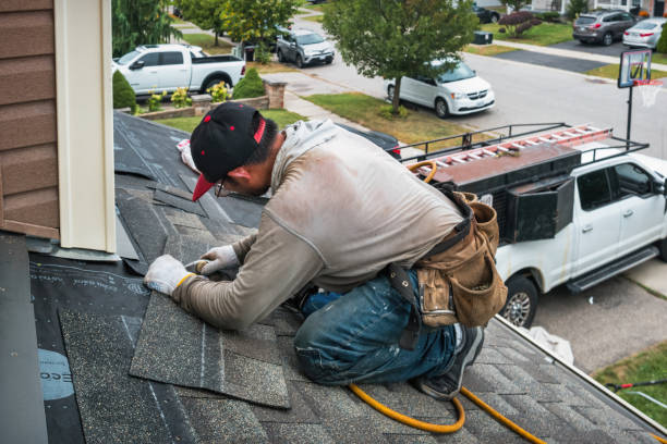 Professional Storm Damage Roof Repair technician working in Dickey, ND
